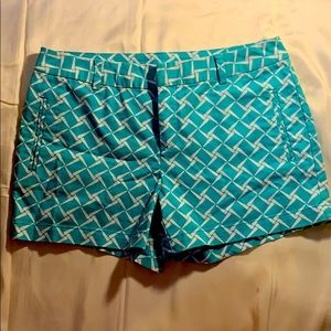 Pattern Teal Shorts